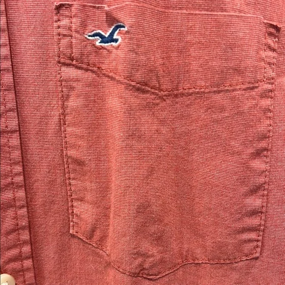 Hollister Red Casual Button Down Shirt - Picture 3 of 4